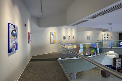K art building with paintings hanging